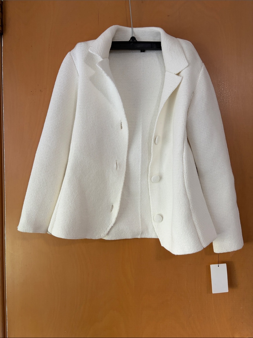 Amanda & Chelsea Cream Knit Blazer Jacket